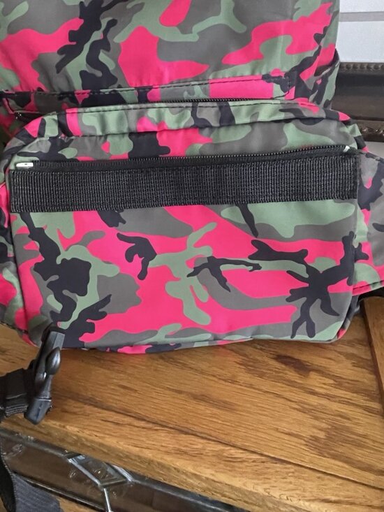 NWT Badgley Mischka Pink Camo Nylon  Backpack w/ Removable Belt Bag‎ Colorful main image 12